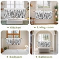 thumbnail image 6 of Black Pine Tree Tier Curtains, Vintage Watercolor Botanical Light Filtering Kitchen Curtains, 2Pcs Rod Pocket Half Window Treatments Panels for Sink Cafe Cabinet Camper 27.5x24 Inches, 6 of 9
