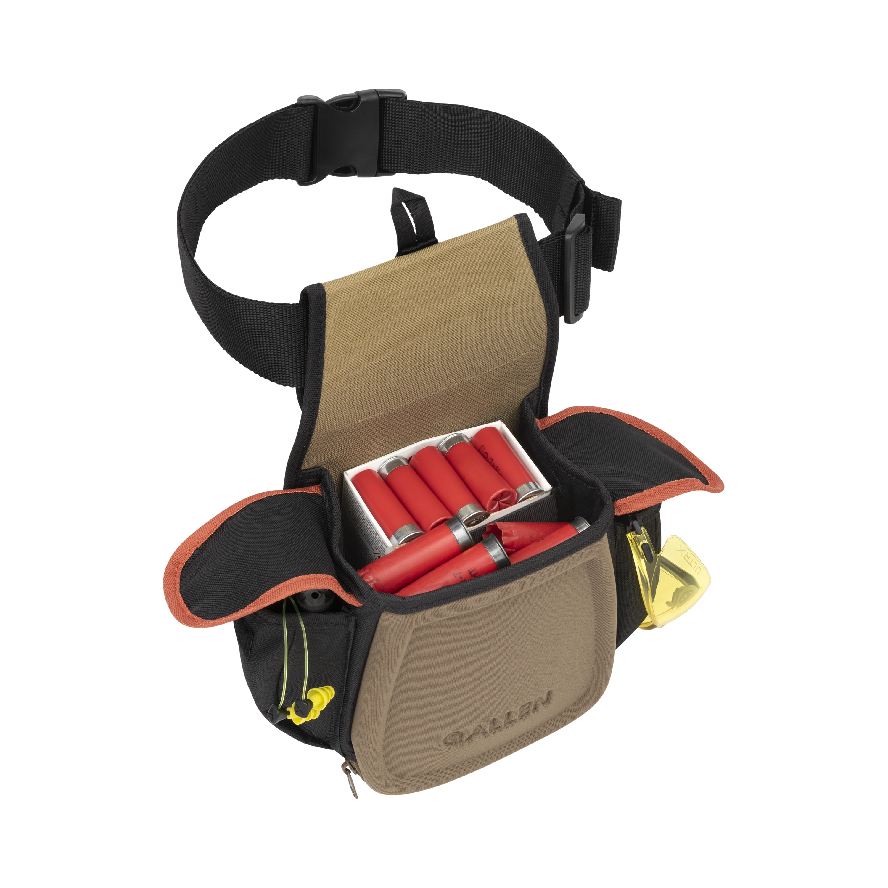 Allen Company Eliminator Pro Double Compartment Shooting Bag, Black/Coffee/Copper