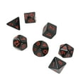 thumbnail image 3 of 7pcs Multi-faced Acrylic Dices Black Red Table Games Tools Geometric Double Color Numbers Dices Kit, 3 of 8