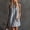 Blue, variant on Dolkfu Sleeveless Women'S Summer Dresses Black Crew Neck French Style Mini A-Line Dresses Refined Relaxed Fit Striped Patchwork Dresses Black,L