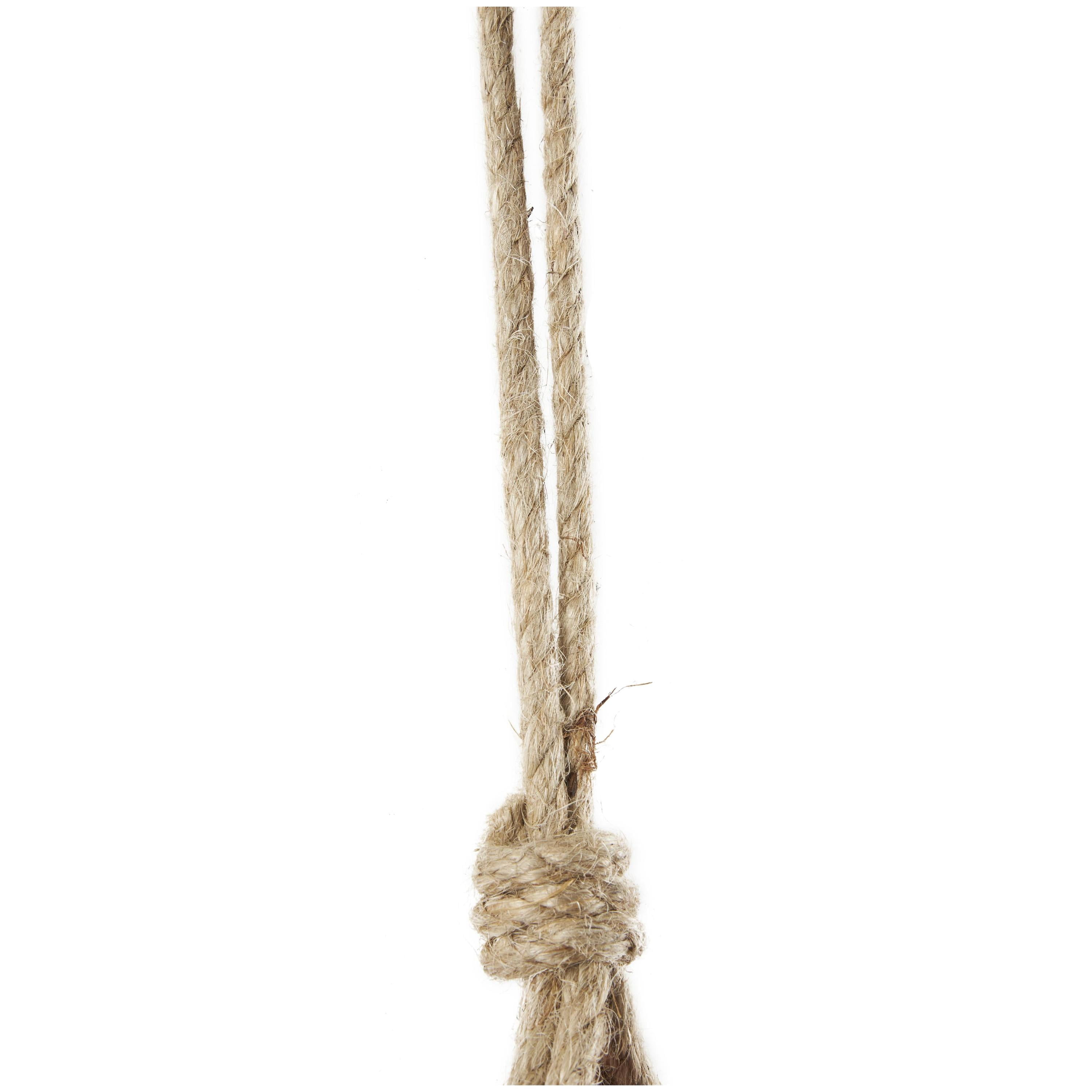 DecMode Tibetan Inspired Red Metal Narrow Cone Decorative Cow Bells with Jute Hanging Rope, 3 Count