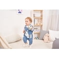 thumbnail image 5 of LvYinLi Lindo traje de ropa para bebé niño camiseta de manga larga a rayas+mono de mezclilla mono pantalones conjuntos (9-14 meses azul), 5 of 5