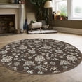 thumbnail image 2 of Radici Usa Pisa Area Rug 3475 Brown Vines Leaves 7' 10 x 7' 10" Round, 2 of 2