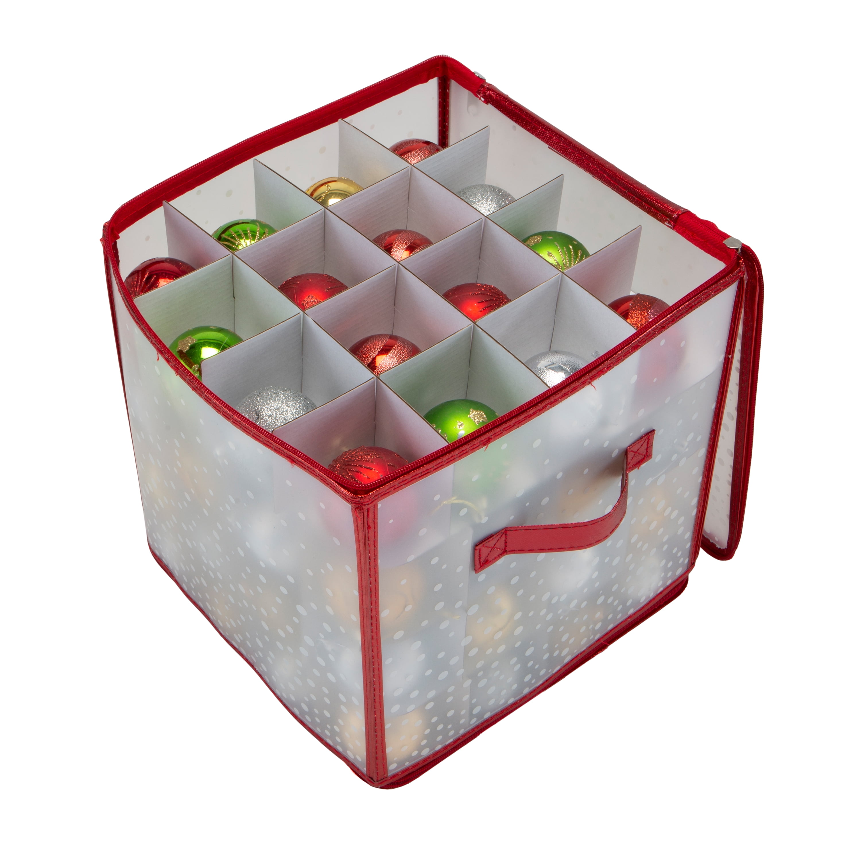 Simplify 112-Count Plastic Ornament Organizer, Red - AliExpress