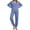 H-Blue, variant on UVN Pajamas Sets for Women Long Sleeve Henley Neck Tops and Pants 2 Piece Outfits Fall Winter Casual Sleepwear Pjs Lounge Sets