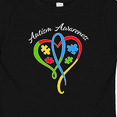 thumbnail image 4 of Inktastic Autism Awareness Heart Ribbon and Puzzle Pieces Boys or Girls Baby T-Shirt, 4 of 5