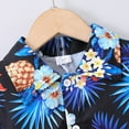 thumbnail image 5 of MEZZALL Boys Summer Beach Button Down Shirt & Shorts Set Breathable Patterned Outfits For Toddler And Kids, Blue, 3-4 Years, 5 of 6