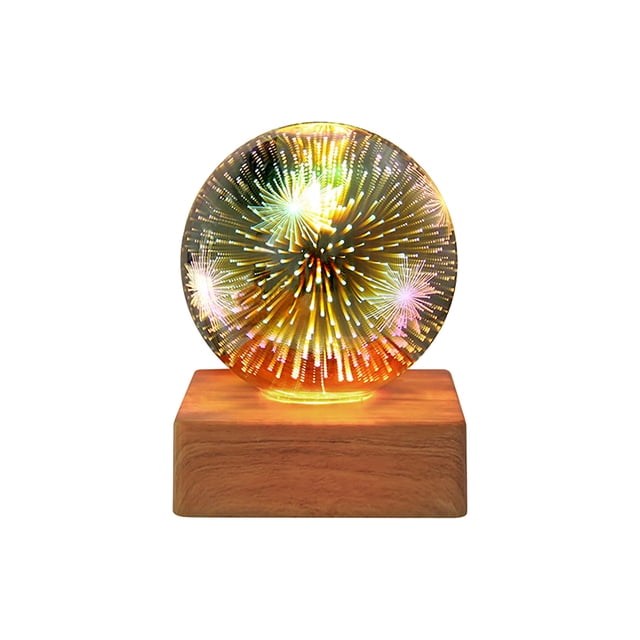 Up to 65% off Atmosphere 3D Lamp Desk Colorful Light Glass Lampshade Gift Spring Decor