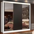 thumbnail image 2 of Ropero Closet Madesa Lyon Plus 3 Puertas Con Espejos B/N, 2 of 5