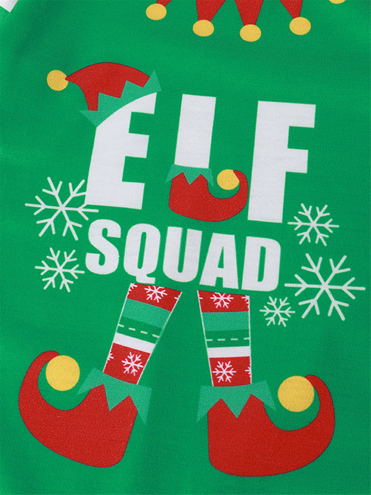 Aunavey Matching Family Christmas Pajamas Sets Holiday PJ's with ELF Printing Loungewear Sleepwear - image 3 of 6