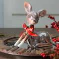 thumbnail image 4 of 9.75" Brown and White Spotted Glitter Reindeer Table Top Christmas Decoration, 4 of 4