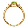 thumbnail image 3 of SuperJeweler 1 1/2 Carat Oval Shape Peridot and Two Diamond Ring In 14 Karat Yellow Gold For Women, 3 of 6