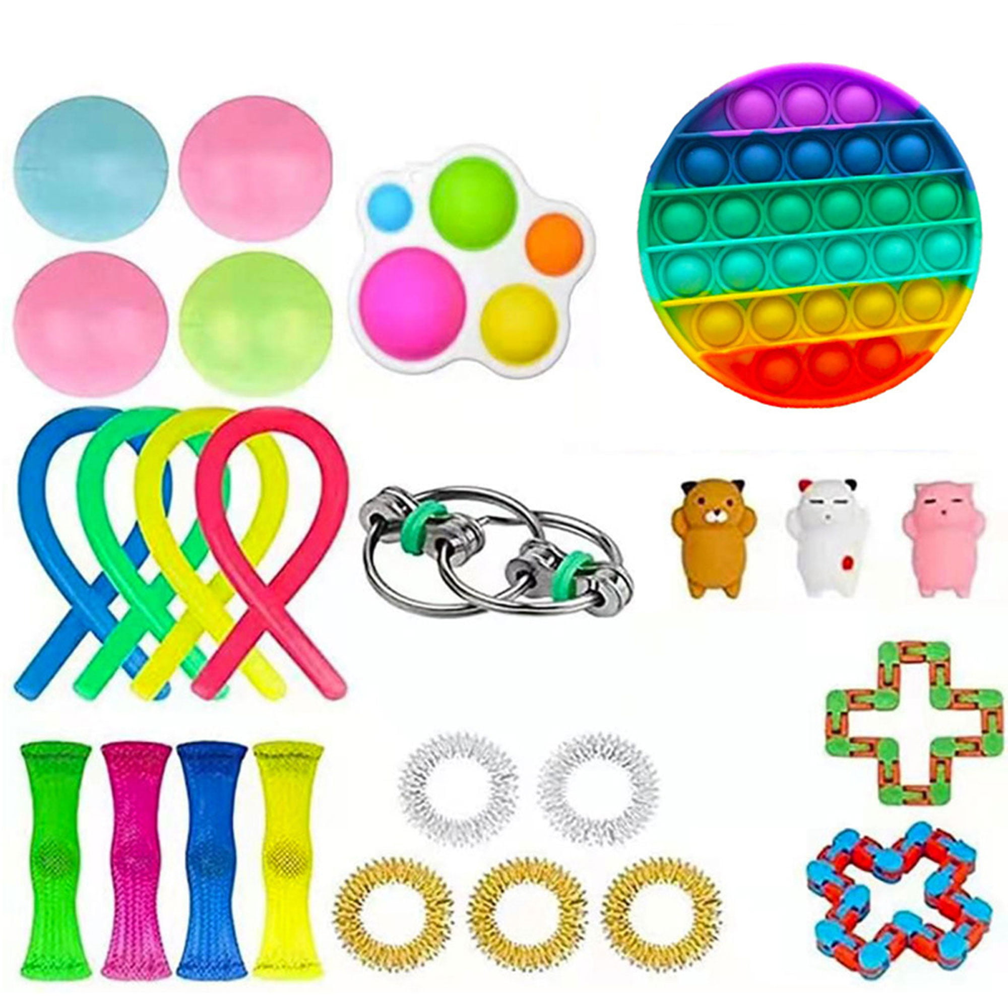Details about   Fidget Toys Set Kit Sensory Tools Bundle Stress Relief Hand Toy Kids Adults Gift 