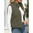 thumbnail image 6 of Women Cropped Lightweight Jacket Sleeveless Button Down Puffer Vest, 6 of 6