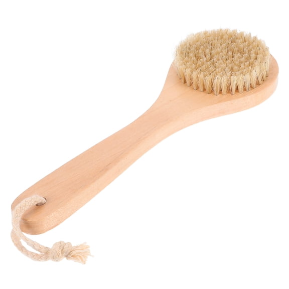 Soimiss Khaki Sand Remover Brush for Beach Gentle on Skin Durable Beech and Boar Bristles
