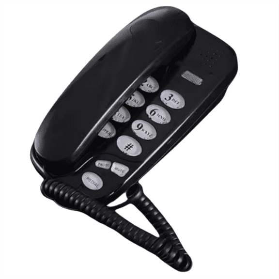 -580 Big Button Corded Phone Telephones Landline Phone with Call Light Redial Pause Support Wall Mount or Desk Phone,1 * KXT-580 Big Button Corded Phone,Black