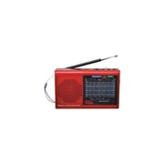 Supersonic Portable AM/FM Radio, Red, SC-1080BT-Red