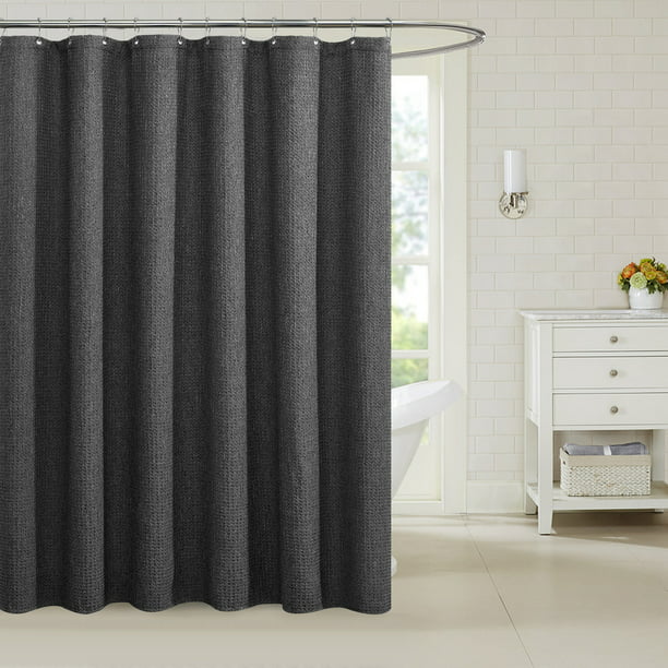 Fabric Shower Curtain Gray, Solid Grey Fabric Shower Curtain