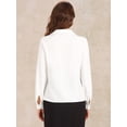 thumbnail image 4 of DARING DIVA Women's Collar Button Down V Neck Blouse Top Shirt XS White, 4 of 6