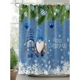 thumbnail image 2 of Fsddascl Blue Teal Gnomes Christmas Shower Curtain Set - Long 72" x 84" Washable Bathtub Curtain with 12 Hooks, Xmas Balls Snowflake Waterproof Fabric Stall Shower Curtains for Bathroom/Bathtub, 2 of 6