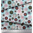thumbnail image 2 of Soimoi Modal Satin Fabric Mandala Kaleidoscope Print Fabric by Yard 42 Inch Wide, 2 of 3