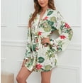 thumbnail image 5 of Richie House Plus Size Robes Women Wrap Floral Print Sleep Lounge Kimono Robe RHW2928-A-XXXL, 5 of 7