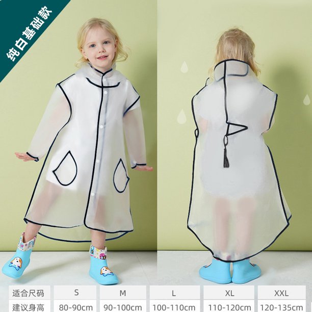 Chubasqueros de EVA para niños para hombres y mujeres, impermeables para caminatas para jardines de infantes con ribetes, ponchos, viajes livianos, pupilas de ala grande, equipo de lluvia Zefei Wu 9024735130345