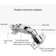 thumbnail image 3 of Compatible for DTC C98 Kitchen Cupboard Wardrobe Door 165 Degrees Secondary Force Hinge ,1Pcs, 3 of 3