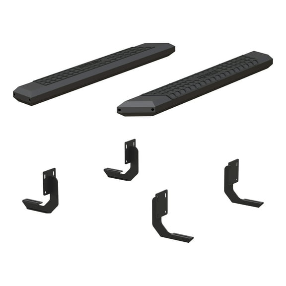 ARIES AdvantEDGE 5-1/2" x 53" Black Aluminum Side Bars, Select Ford F-250, F-350 Step Nerf Bar Kit