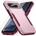 thumbnail image 1 of KOMI for Pixel 9 Case,Pixel 9 Pro Case,with Screen Protector,[Military Grade Drop Tested] Heavy-Duty Tough Rugged Shockproof Protective Case for Google Pixel 9, Pink, 1 of 5