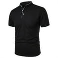 thumbnail image 4 of ZVNAΖH Mens Henley Short Sleeve T Shirt 3 Button Tees Stand Up Collar Shirts Classic Regular Fit Comfy Tops Golf Shirts, 4 of 5