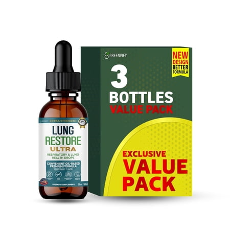 GreenVify Lung Restore Ultra Respiratory & Wellness Drops – Herbal Blend Liquid Supplement