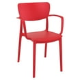 thumbnail image 3 of Luxury Commercial Living 5-Piece White and Red Round Dining Set 47.5", 3 of 6