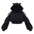 thumbnail image 4 of Women Hoodies Y2K Gothic Punk Harajuku Drawstring Top Sweatshirts, 4 of 6