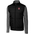 thumbnail image 2 of Men's Cutter & Buck Black Nashville Sounds Big & Tall Stealth Hybrid Quilted Full-Zip Windbreaker Jacket, 2 of 3