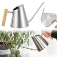 thumbnail image 5 of MOQIN Watering Can Indoor Plants, Small Metal Water Pot Long Spout, Silver, 30 oz, Modern Small Water Cans Long Spout for Outdoor Watering Plants, 5 of 9