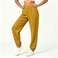 thumbnail image 5 of JOANKDMI Athletic Pants for Women Joggers Comfy Elastic Waistband Slim Tapered Fit with Deep Side Pockets Cuffed Ankle Soft French Terry for Gym Running Track Pants, 5 of 7
