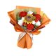 thumbnail image 4 of Ramo de flores de ganchillo, adorno de flores falsas tejidas a mano, preservadas a mano. Naranja, 4 of 9