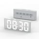 thumbnail image 1 of Reloj despertador electrónico LED, alimentado por batería, estilo minimalista, doble uso para estudiantes, pantalla de temperatura, blanco, 1 of 7
