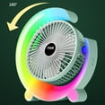 thumbnail image 3 of PPgejGEK Color Changing LED USB Desktop Fan with Running Light 5V Rechargeable Quiet Personal Fan for Home Office Desk Nightstand, 3 of 9