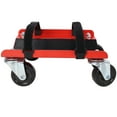 thumbnail image 6 of Snowmobile Dolly Heavy Duty V-Slide with 2.5"Swivel Casters and Rubber Pad Protecting Skis 1500Lbs Capacity,red color, 6 of 16
