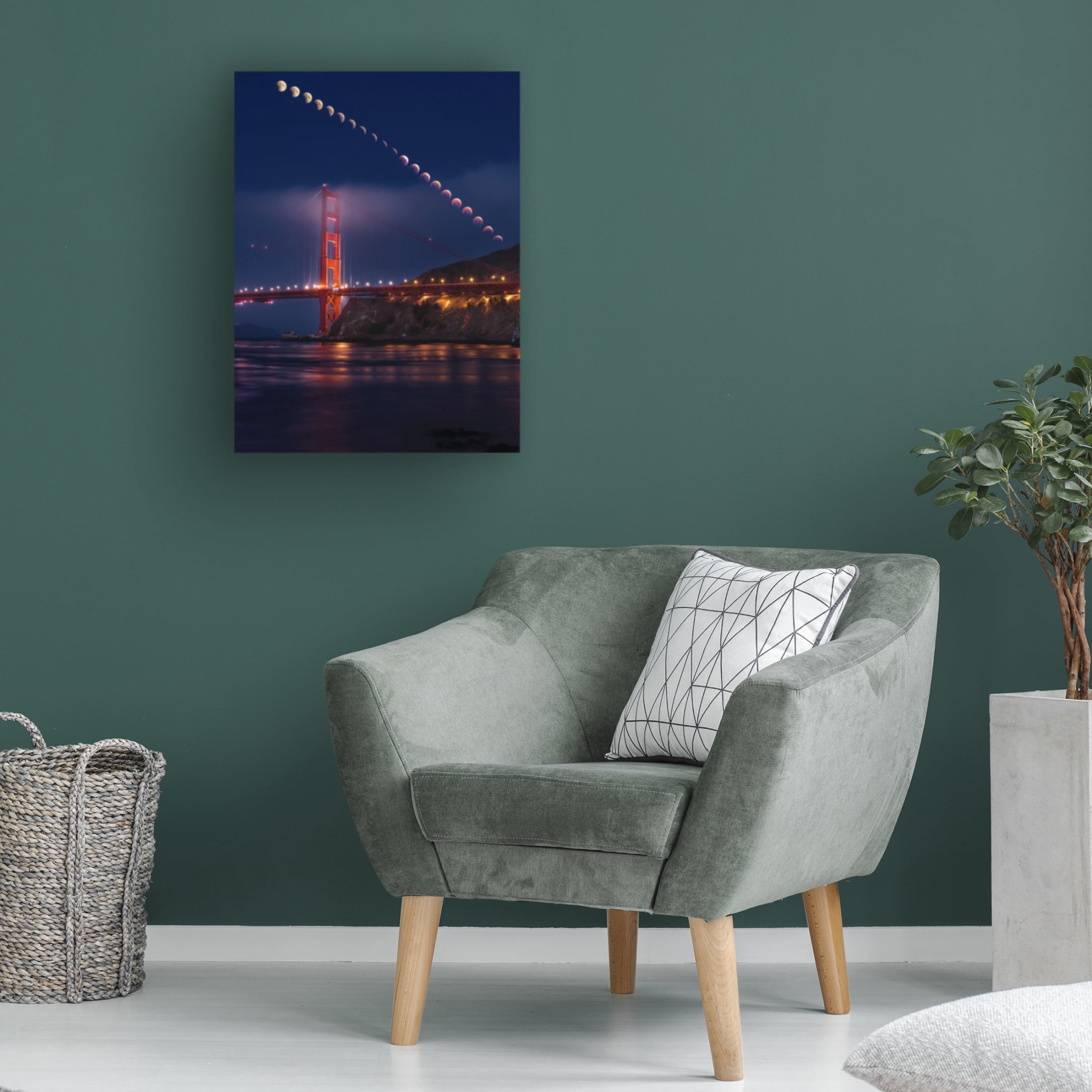 Trademark Fine Art Chengming Super Moon Lunar Eclipse Canvas Wall Art