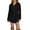 Black, variant on Women Jumpsuit, Long Sleeve Solid Color Turn-down Collar Button-down Shirt Bodysuit Streetwear
