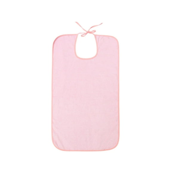 Pink Bib For Adults Men Women Eating Cloth For Elderly Seniors And Disabled Adjustable Bib Clothing Protectors Washable