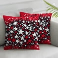 thumbnail image 3 of nygtbtfer Pillow Covers Red and White Patriotic Stars Outdoor Decor Throw Pillows for Couch American Flag Pillowcase Decorative Cushion Case for Sofa Bed Set of 2 White, 3 of 7
