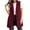 Wine, variant on Luvrsol Women Sleeveless Long Vest Open Front Mid Length Casual Waistcoat Layering Cardigan Gilet S-2XL