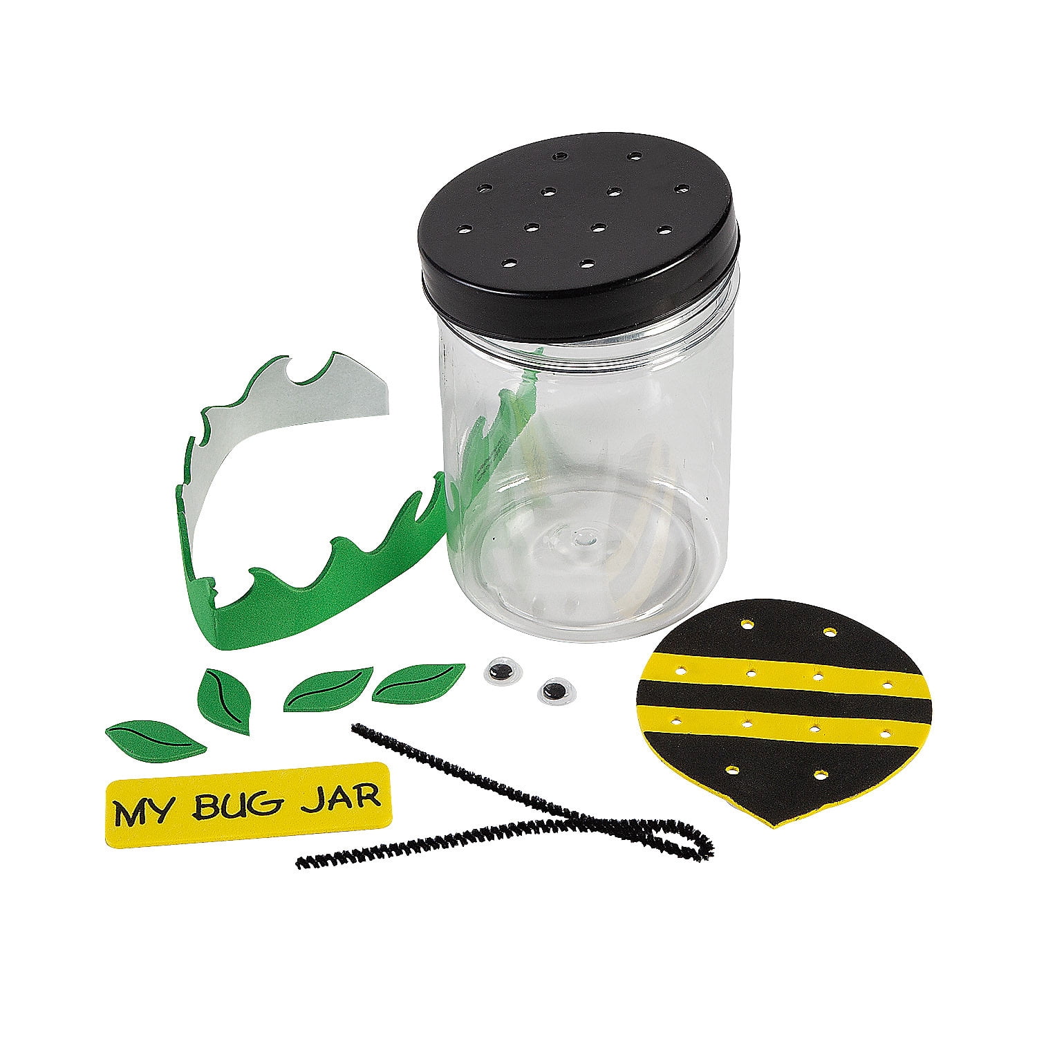Fun Express My Bug Jar Craft Kit - Fun DIY Craft Activity for Vacation Bible School & Kids Perfect for Crafting Projects Includes 48 Jars & Bug Figurines Great for Kids to Create & Display 48 Pieces
