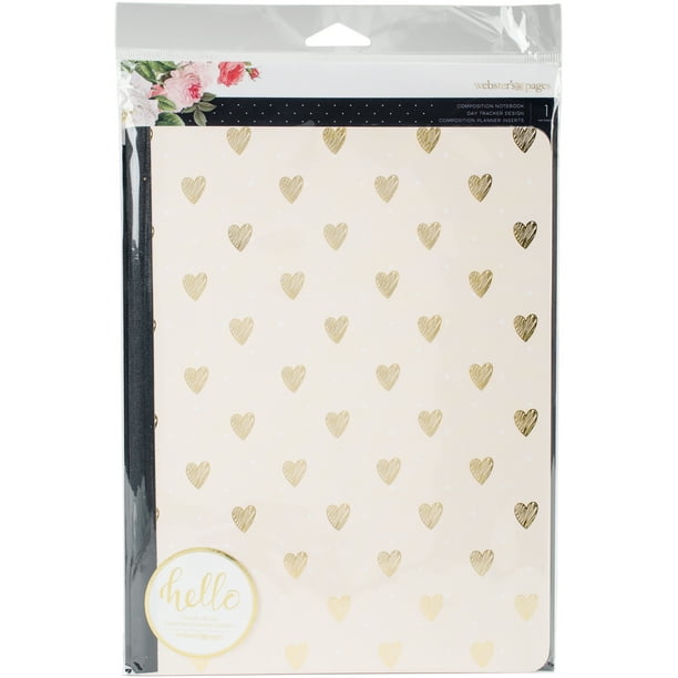 Websters Pages NP201-A 7.5 x 9.75 in. Or Coeur Jour Tracker Composition Agenda Notebook