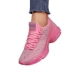 thumbnail image 5 of LUCKY STEP Fashion Rhinestone Mesh Sneaker Breathable Glitter Walking Shoes,Pink,Womens, 5 of 5