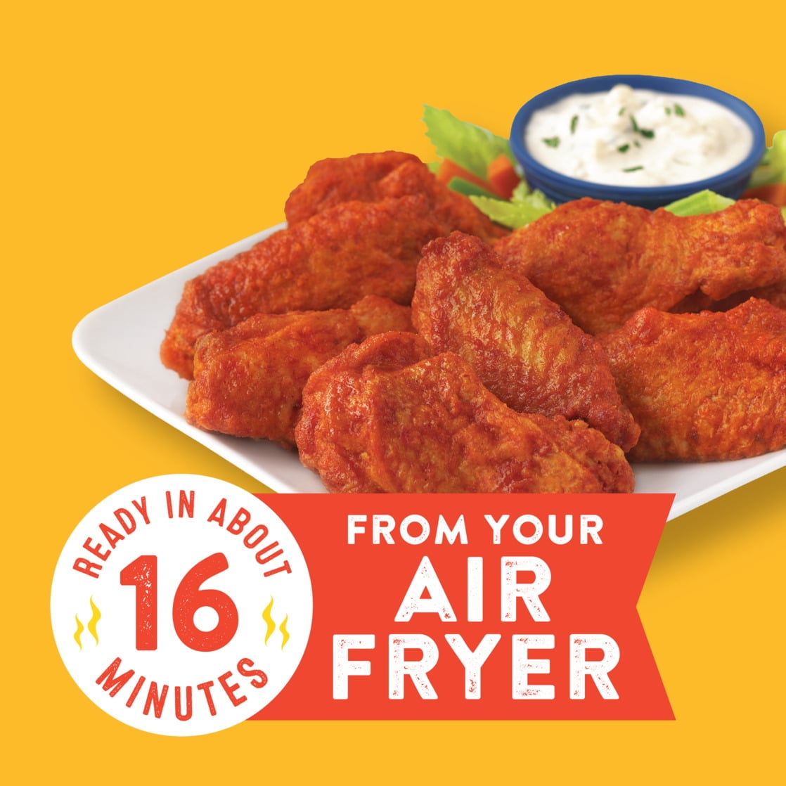 Foster Farms Hot 'N Spicy Chicken Wings, 22 oz (Frozen)